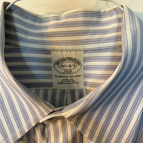 BROOKS BROTHERS Dress Shirts (16.5, Blue, Cotton) - Picture 3 of 5